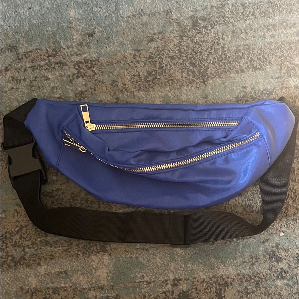 Dog Treat carrier Blue Waist Bag with Black Strap